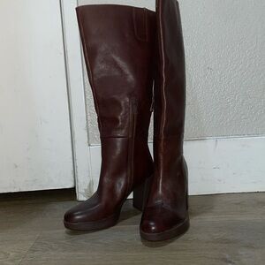 Naturalizer Brown Boots Wide Calf